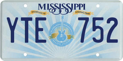 MS license plate YTE752