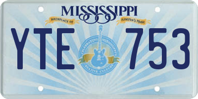 MS license plate YTE753