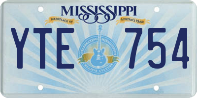 MS license plate YTE754