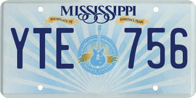 MS license plate YTE756