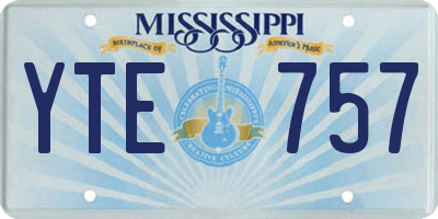 MS license plate YTE757