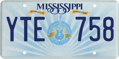 MS license plate YTE758