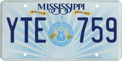 MS license plate YTE759