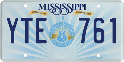 MS license plate YTE761