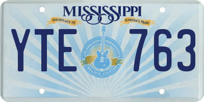 MS license plate YTE763