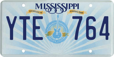 MS license plate YTE764
