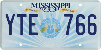 MS license plate YTE766
