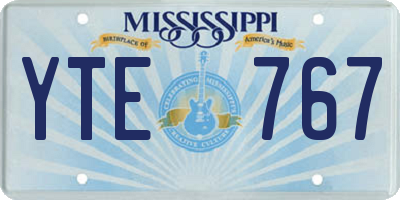 MS license plate YTE767