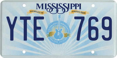 MS license plate YTE769