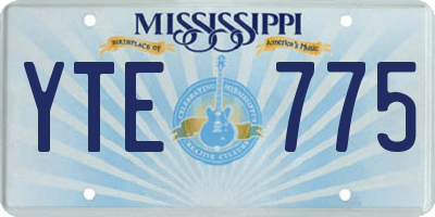 MS license plate YTE775