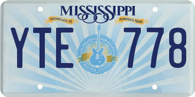 MS license plate YTE778
