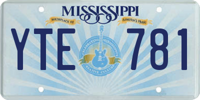 MS license plate YTE781