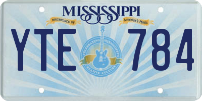 MS license plate YTE784