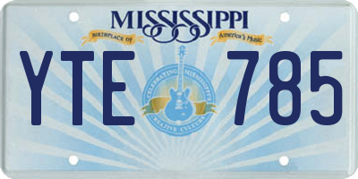 MS license plate YTE785