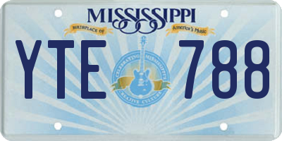 MS license plate YTE788