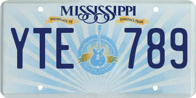 MS license plate YTE789