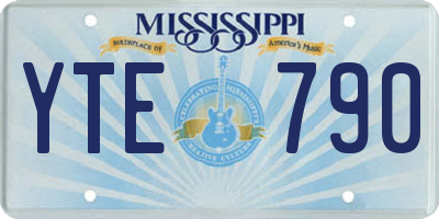 MS license plate YTE790