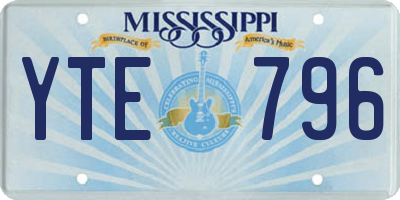 MS license plate YTE796