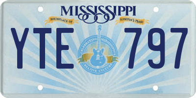 MS license plate YTE797