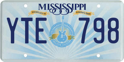 MS license plate YTE798