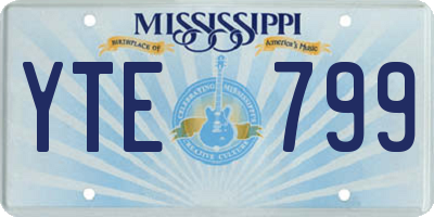 MS license plate YTE799