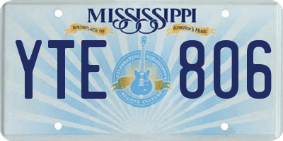 MS license plate YTE806