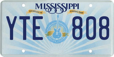 MS license plate YTE808