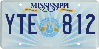 MS license plate YTE812