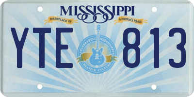 MS license plate YTE813