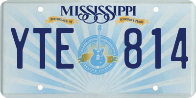 MS license plate YTE814
