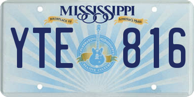 MS license plate YTE816
