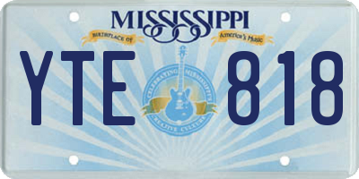 MS license plate YTE818