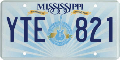 MS license plate YTE821