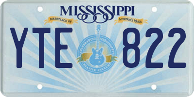 MS license plate YTE822