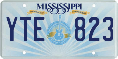 MS license plate YTE823