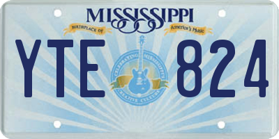 MS license plate YTE824