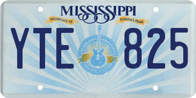 MS license plate YTE825