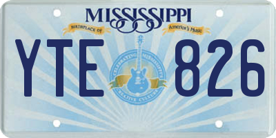 MS license plate YTE826