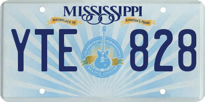 MS license plate YTE828