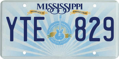 MS license plate YTE829