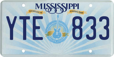 MS license plate YTE833