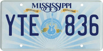 MS license plate YTE836