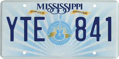 MS license plate YTE841