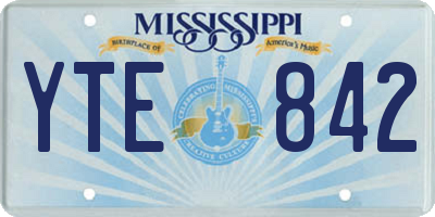 MS license plate YTE842