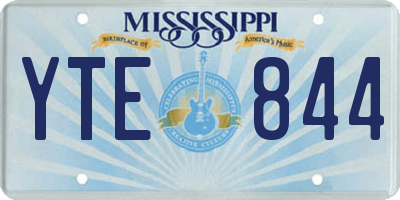 MS license plate YTE844