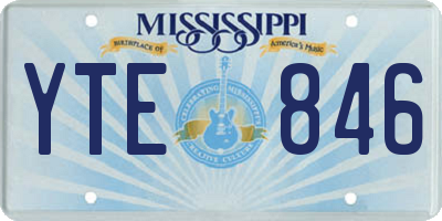 MS license plate YTE846