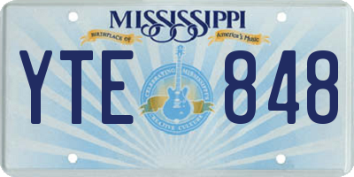MS license plate YTE848