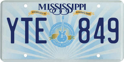 MS license plate YTE849