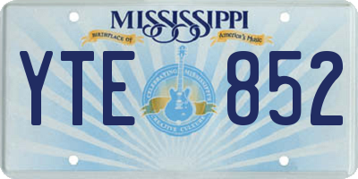 MS license plate YTE852