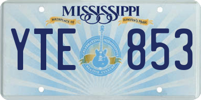MS license plate YTE853
